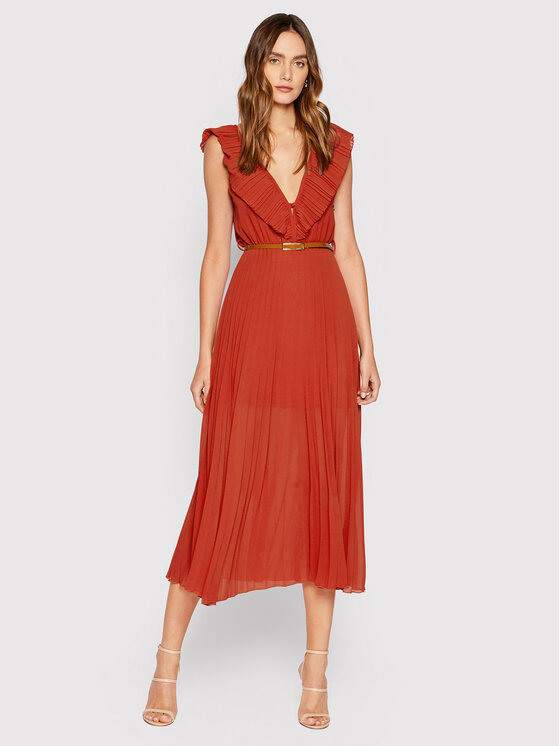 Dixie Sukienka koktajlowa A836T024 Czerwony Regular Fit