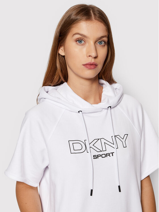 DKNY Sport Sukienka dzianinowa DP1D4601 Biały Regular Fit zdjęcie nr 4