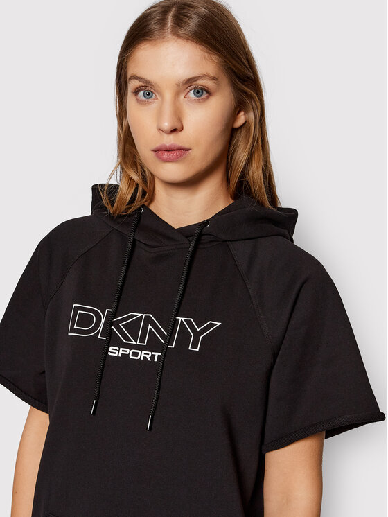 DKNY Sport Sukienka dzianinowa DP1D4601 Czarny Regular Fit zdjęcie nr 4