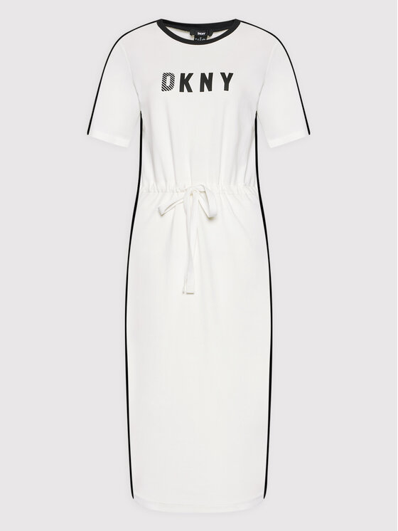 DKNY Sukienka codzienna DD2ANO8A Biały Regular Fit zdjęcie nr 5