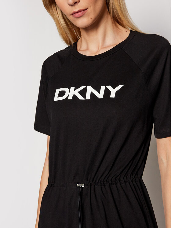 DKNY Sukienka codzienna P1BD7EGQ Czarny Regular Fit zdjęcie nr 4