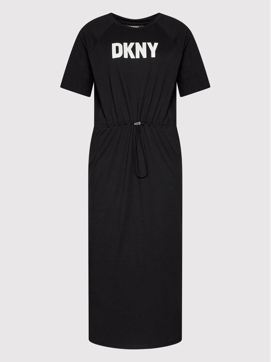 DKNY Sukienka codzienna P2AD7EGQ Czarny Relaxed Fit zdjęcie nr 5