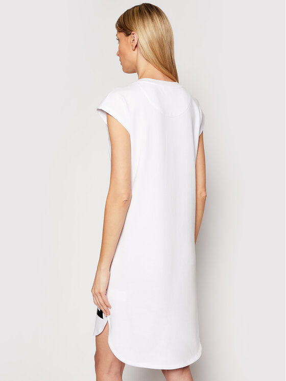 DKNY Sukienka dzianinowa P0RD1B2J Biały Regular Fit zdjęcie nr 3