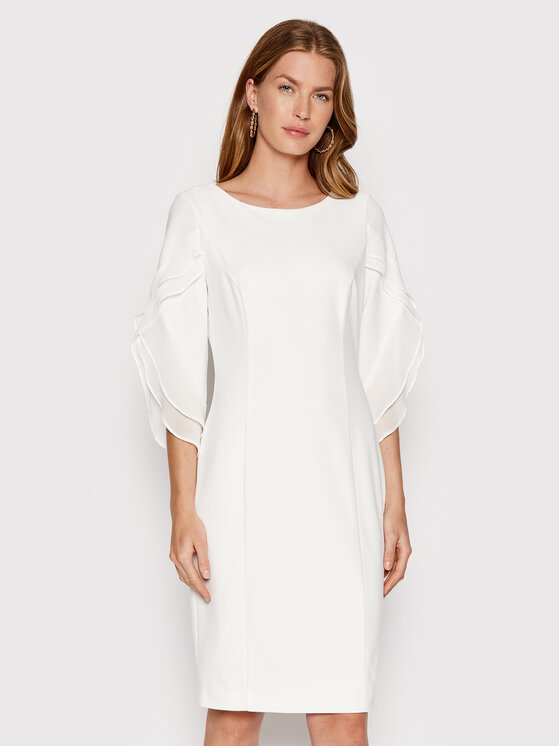 DKNY Sukienka koktajlowa DD0B1141 Biały Regular Fit