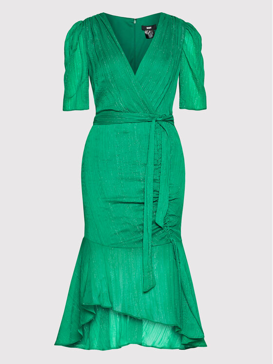 DKNY Sukienka koktajlowa DD1JA150 Zielony Regular Fit zdjęcie nr 5
