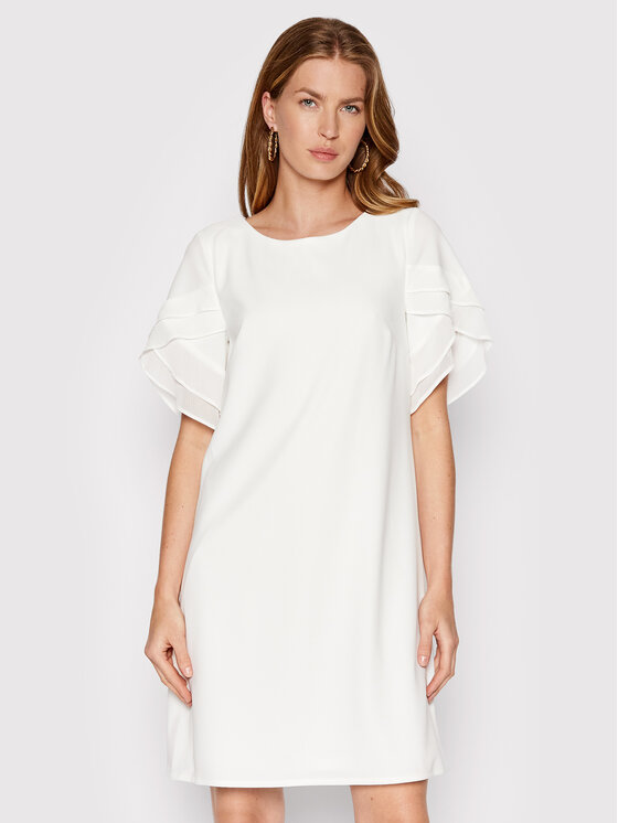 DKNY Sukienka koktajlowa DD2B1606 Biały Regular Fit