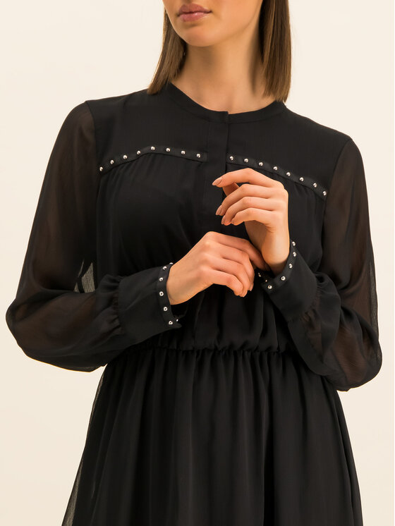 DKNY Sukienka koszulowa P9JB6DKE Czarny Regular Fit zdjęcie nr 4