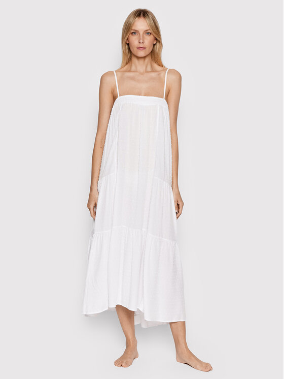 DKNY Sukienka letnia YI2622556 Biały Regular Fit