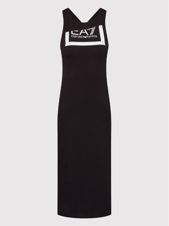 EA7 Emporio Armani Sukienka codzienna 3LTA55 TJ01Z 1200 Czarny Slim Fit zdjęcie nr 5