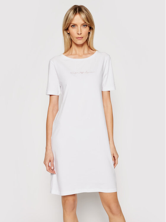 Emporio Armani Underwear Sukienka codzienna 164425 1P223 00010 Biały Regular Fit