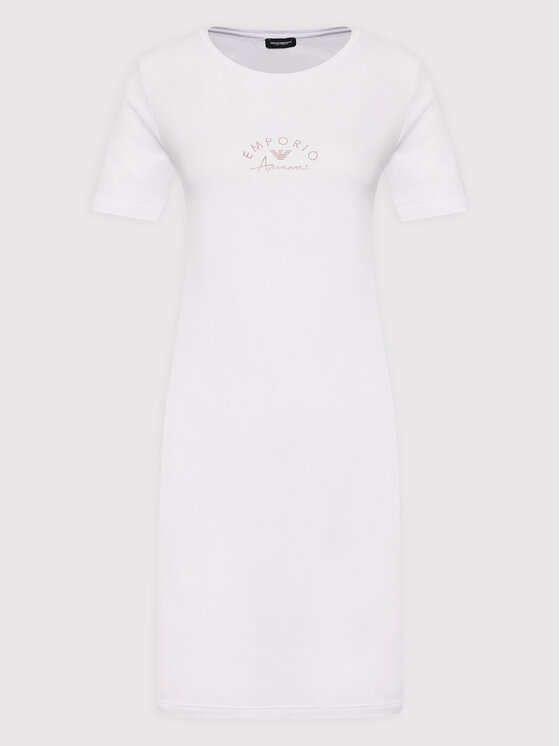 Emporio Armani Underwear Sukienka codzienna 164425 2R223 00010 Biały Regular Fit zdjęcie nr 5