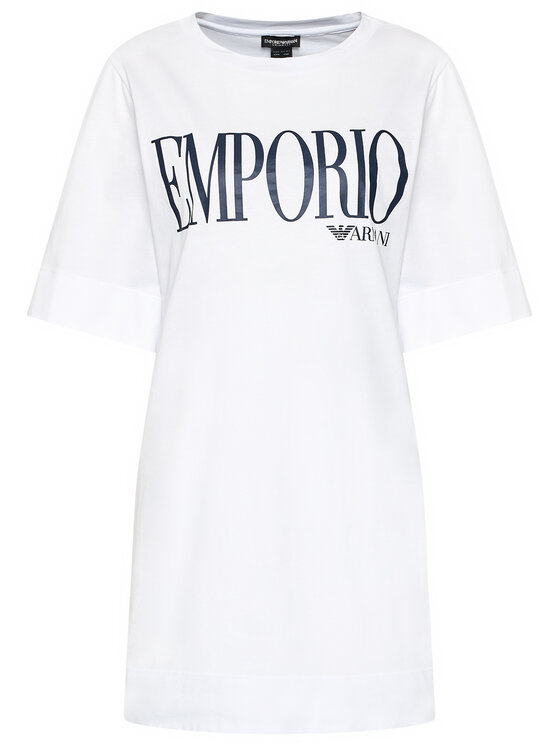 Emporio Armani Underwear Sukienka codzienna 262676 1P340 71710 Biały Regular Fit zdjęcie nr 5