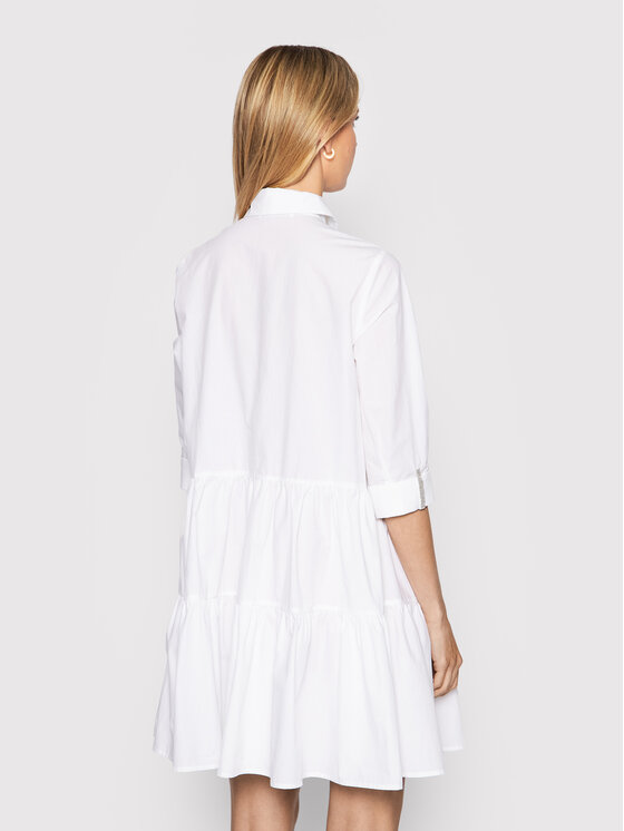 Fabiana Filippi Sukienka koszulowa ABD272W170 Biały Regular Fit zdjęcie nr 3