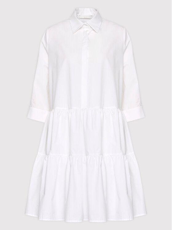 Fabiana Filippi Sukienka koszulowa ABD272W170 Biały Regular Fit zdjęcie nr 5