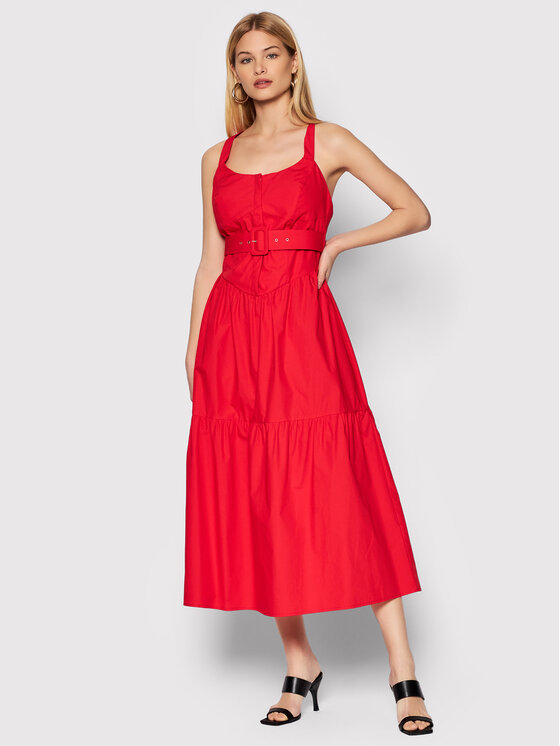 Fracomina Sukienka codzienna FR22SD2008W40001 Czerwony Regular Fit zdjęcie nr 2