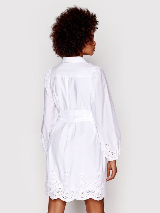 Fracomina Sukienka koszulowa FR22SD1039W400R1 Biały Regular Fit zdjęcie nr 3