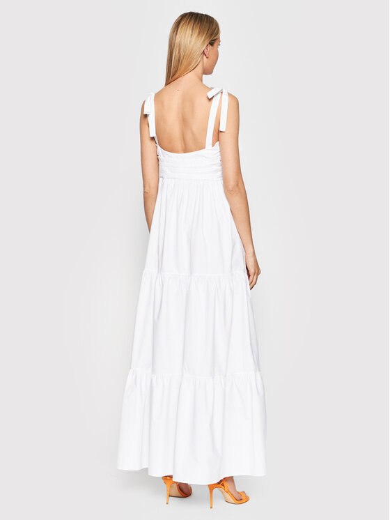 Fracomina Sukienka letnia FP22SD3012W40001 Biały Regular Fit zdjęcie nr 3