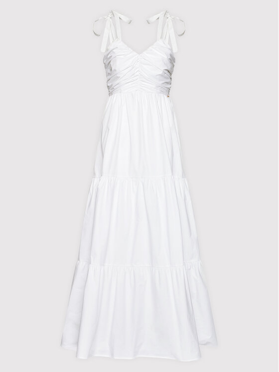Fracomina Sukienka letnia FP22SD3012W40001 Biały Regular Fit zdjęcie nr 5