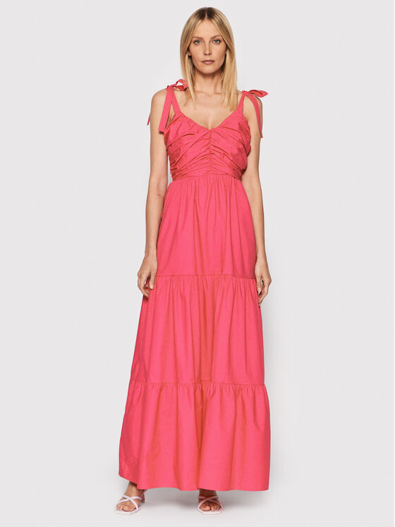 Fracomina Sukienka letnia FP22SD3012W40001 Różowy Regular Fit