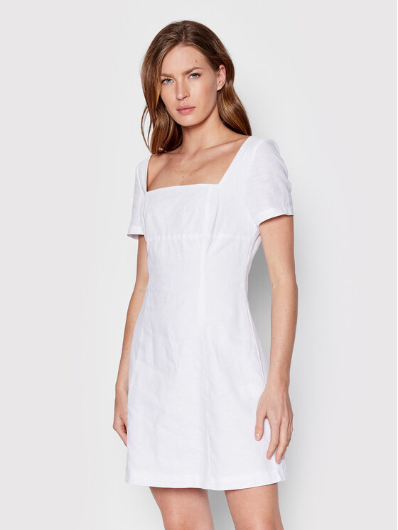 Glamorous Sukienka codzienna AC3561 Biały Regular Fit