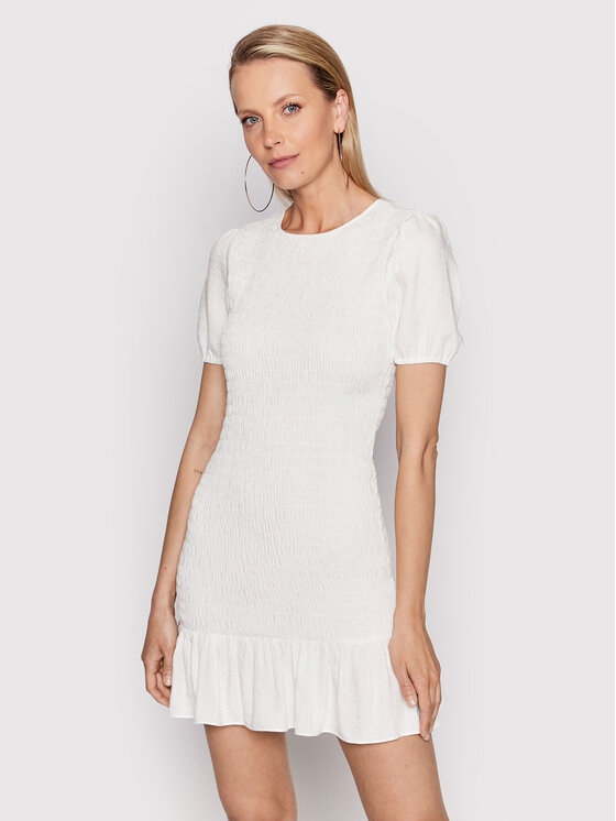 Glamorous Sukienka codzienna CK6568 Biały Slim Fit