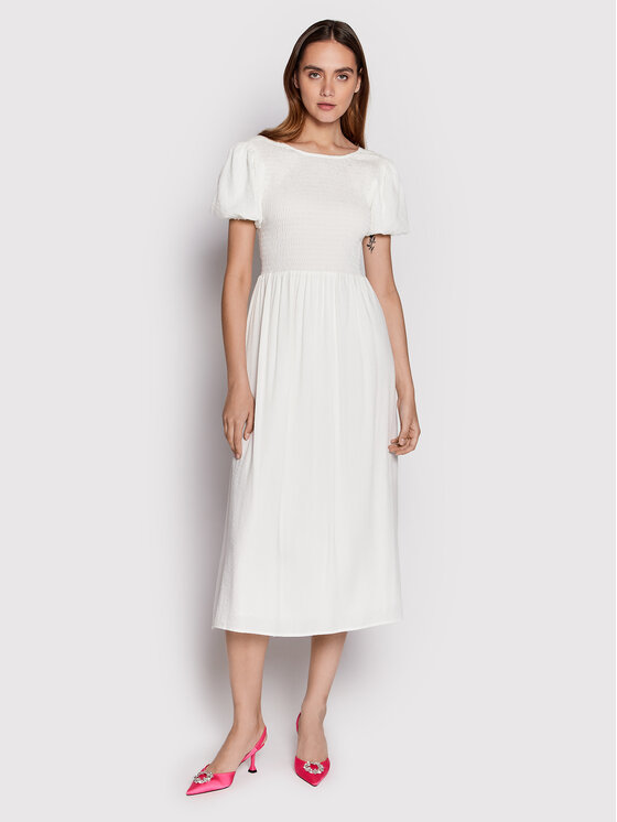 Glamorous Sukienka codzienna CK6571 Biały Regular Fit