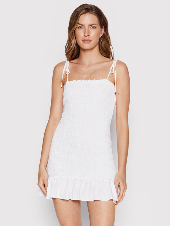 Glamorous Sukienka codzienna TM0565 Biały Slim Fit