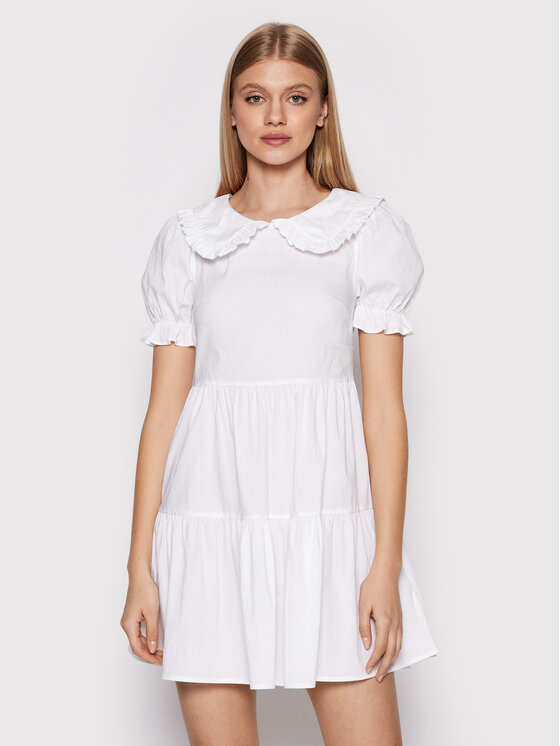Glamorous Sukienka codzienna TM0568 Biały Regular Fit