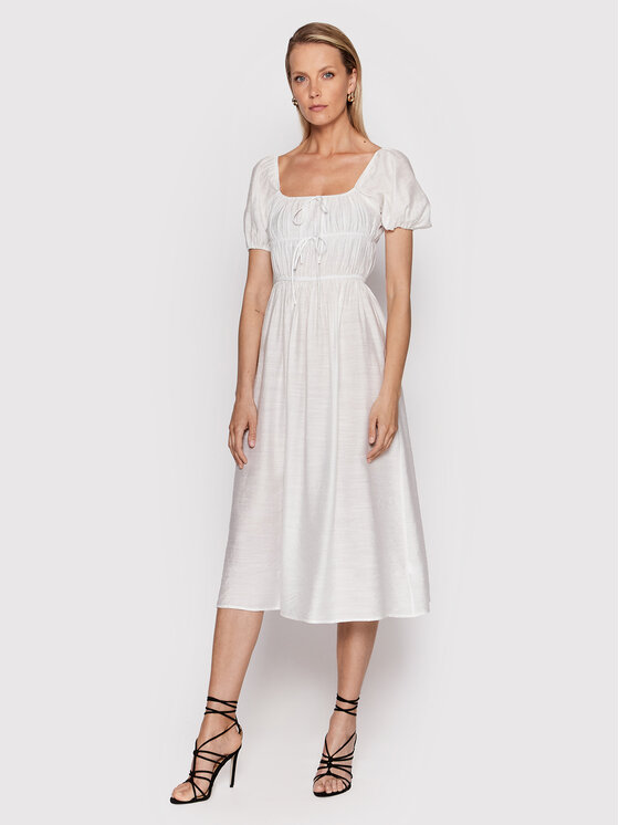 Glamorous Sukienka letnia CK6574 Biały Regular Fit