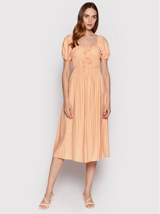 Glamorous Sukienka letnia CK6574 Pomarańczowy Regular Fit