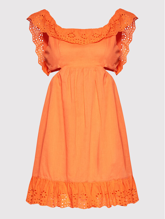 Glamorous Sukienka letnia CK6611 Pomarańczowy Regular Fit zdjęcie nr 5