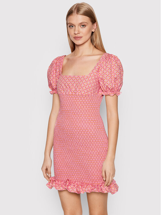 Glamorous Sukienka letnia CK6612 Różowy Regular Fit