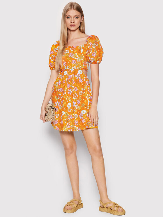 Glamorous Sukienka letnia GC0563 Pomarańczowy Regular Fit zdjęcie nr 2