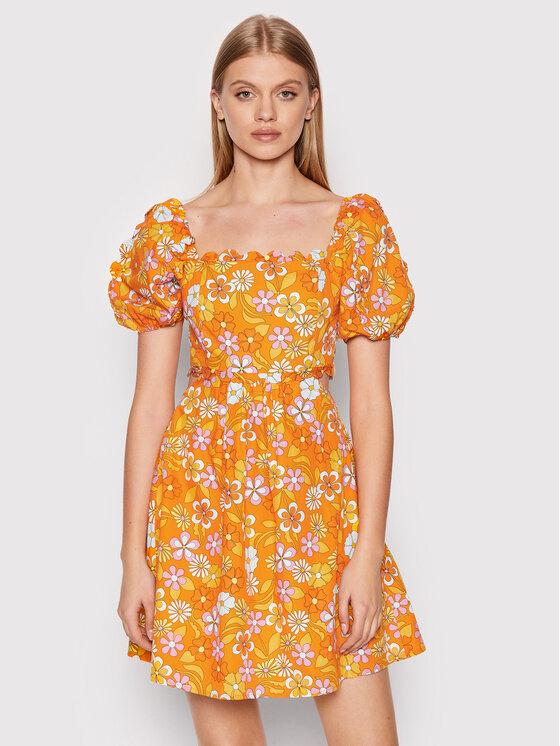 Glamorous Sukienka letnia GC0563 Pomarańczowy Regular Fit