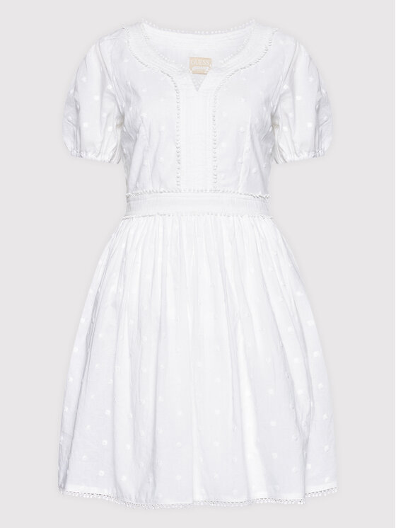 Guess Sukienka codzienna W2GK62 WEKI0 Biały Regular Fit zdjęcie nr 5