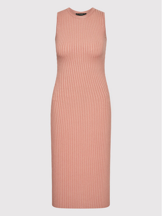 Guess Sukienka dzianinowa W2GK40 Z2ZC0 Różowy Slim Fit zdjęcie nr 5