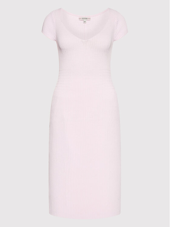 Guess Sukienka dzianinowa W2RK46 Z2UK0 Różowy Slim Fit zdjęcie nr 5