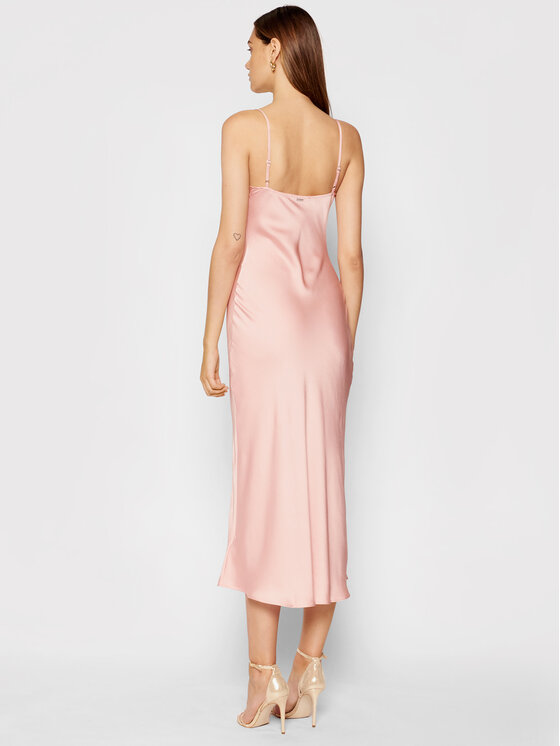 Guess Sukienka koktajlowa New Akilina W1YK1C WD8G0 Różowy Slim Fit zdjęcie nr 3