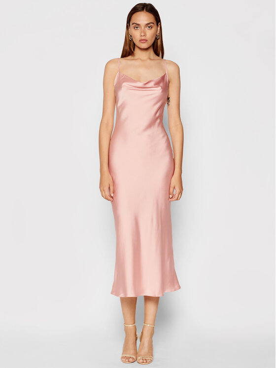 Guess Sukienka koktajlowa New Akilina W1YK1C WD8G0 Różowy Slim Fit