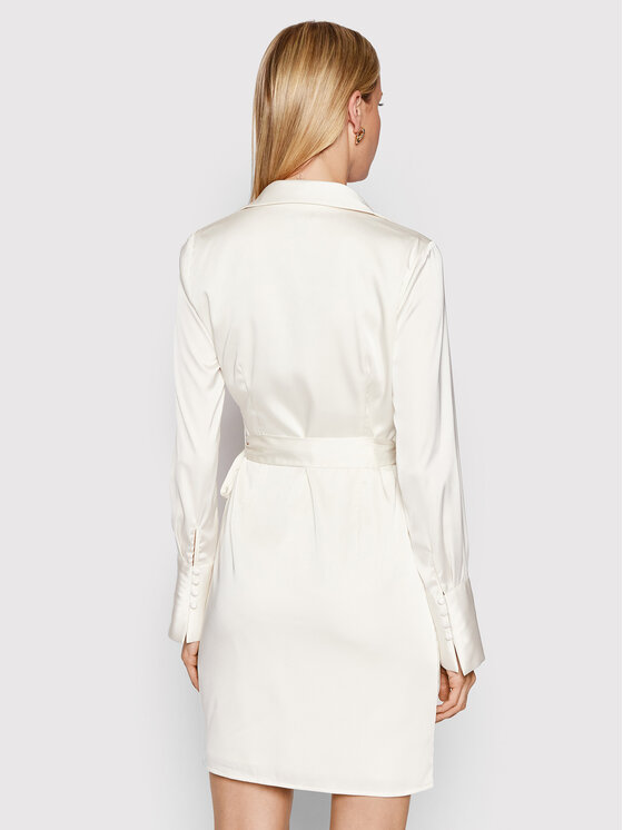 Guess Sukienka koktajlowa W2GK0C WEFC2 Biały Regular Fit zdjęcie nr 3