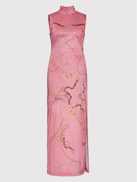 Guess Sukienka koktajlowa W2PK99 KBAJ0 Różowy Slim Fit zdjęcie nr 5