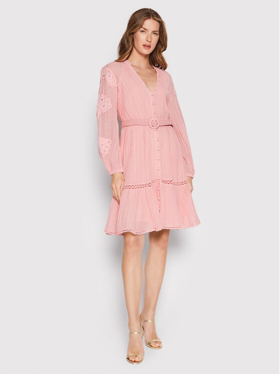Guess Sukienka koszulowa Arita W2GK22 WE340 Różowy Regular Fit zdjęcie nr 2