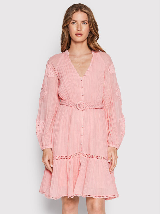 Guess Sukienka koszulowa Arita W2GK22 WE340 Różowy Regular Fit