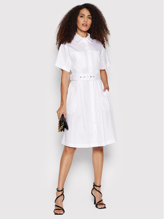 Guess Sukienka koszulowa Selene W2GK84 WDXM0 Biały Regular Fit zdjęcie nr 2