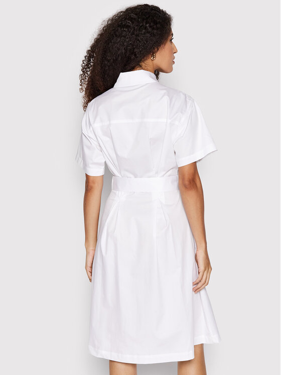 Guess Sukienka koszulowa Selene W2GK84 WDXM0 Biały Regular Fit zdjęcie nr 3