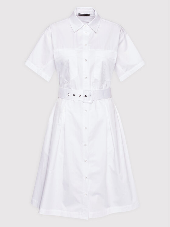 Guess Sukienka koszulowa Selene W2GK84 WDXM0 Biały Regular Fit zdjęcie nr 5