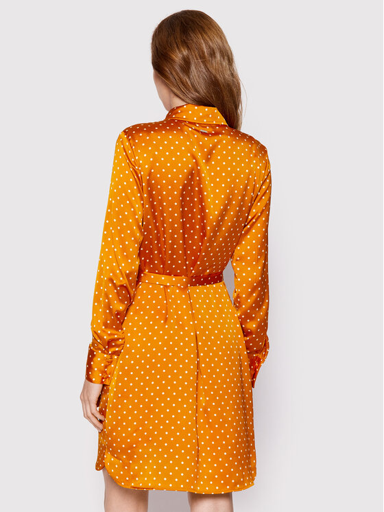 Guess Sukienka koszulowa W2YK30 WD8G2 Pomarańczowy Regular Fit zdjęcie nr 3