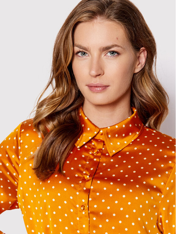 Guess Sukienka koszulowa W2YK30 WD8G2 Pomarańczowy Regular Fit zdjęcie nr 4