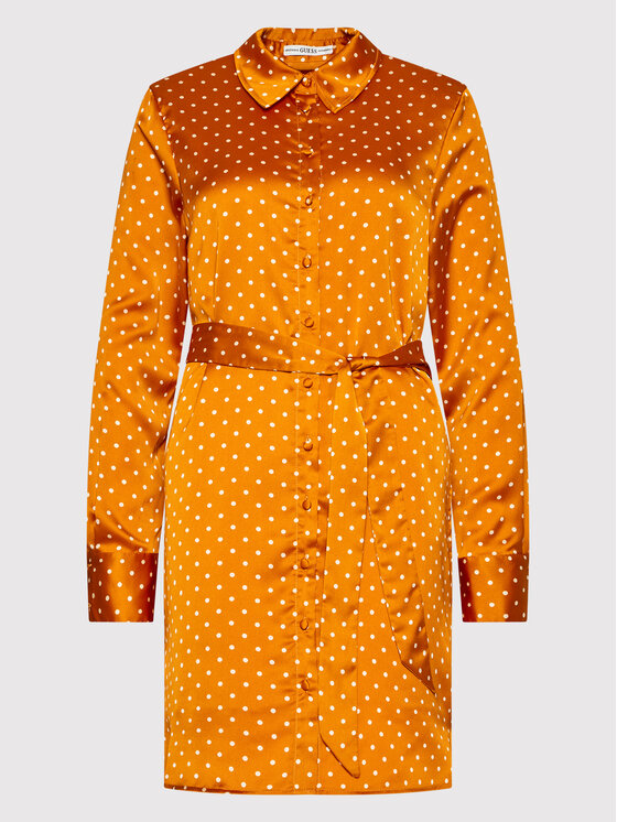 Guess Sukienka koszulowa W2YK30 WD8G2 Pomarańczowy Regular Fit zdjęcie nr 5