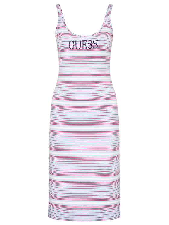 Guess Sukienka letnia Logo W0GK61 K9RW0 Fioletowy Slim Fit zdjęcie nr 5